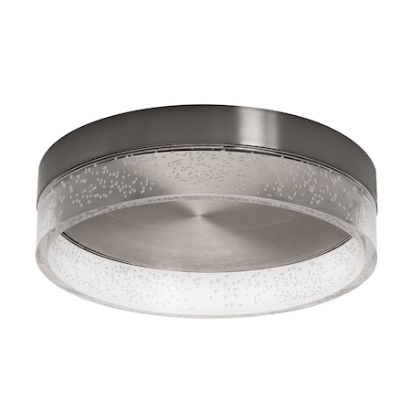Afx Maggie - LED Flush Mount - 12" - Satin Nickel - Clear Bubble Acrylic MGGF12L30D1SN